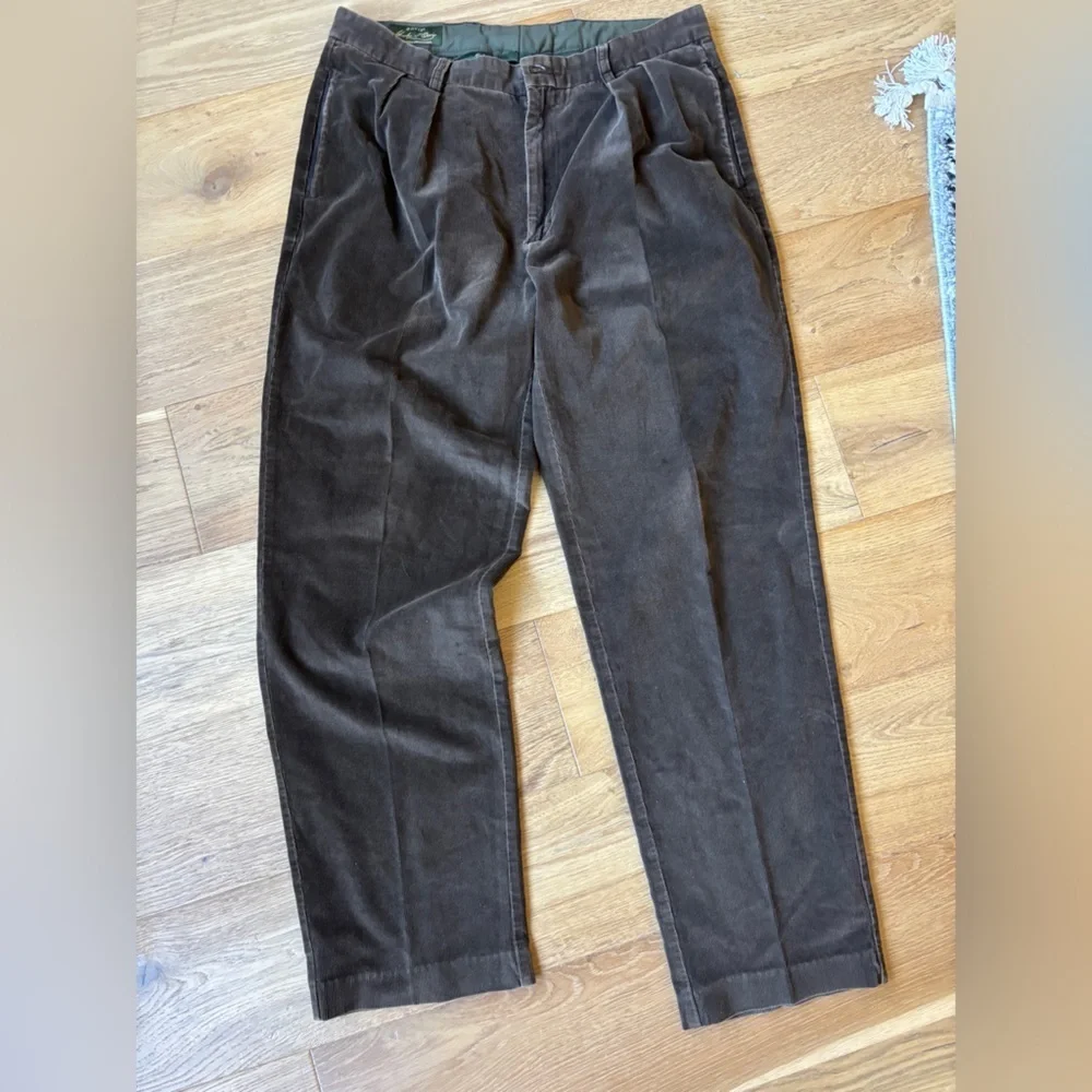 Orvis micro corduroy pleated cuff pants mens 34